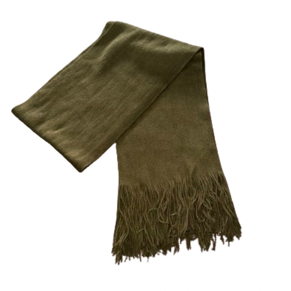 Sports House army green cashmere scarf